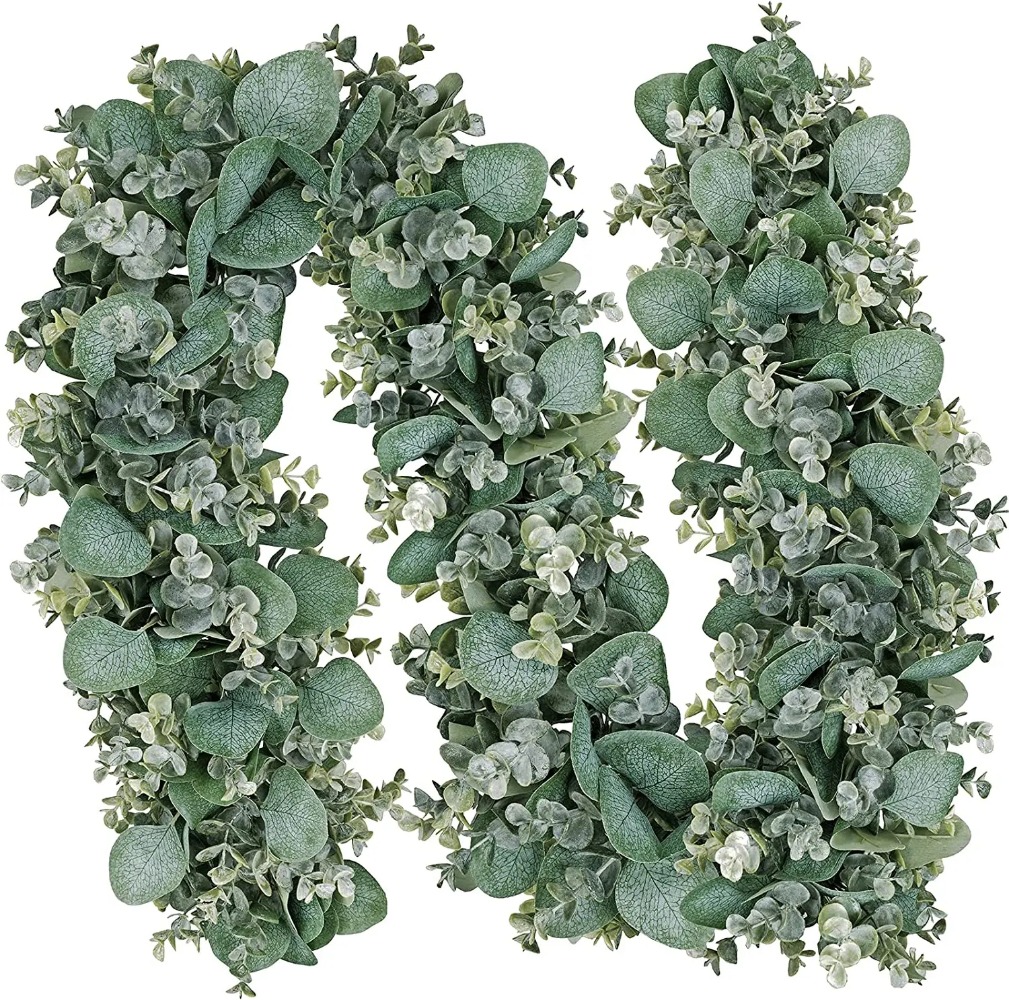 Eucalyptus Preserved - Guirxiété de Fausses Feuilles d'Eucalyptus Mélangées