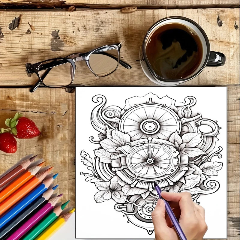 Livre de coloriage Steampunk F - Flower Supply avis et prix